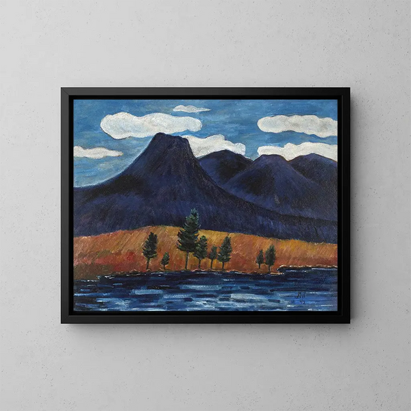 Landschaft Blau - Marsden Hartley — gerahmtes Bild an der Wand