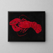 Homard auf schwarzem Hintergrund - Marsden Hartley — gerahmtes Bild an der Wand