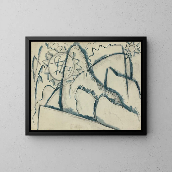 Malerei Nr. 8 - Marsden Hartley — gerahmtes Bild an der Wand