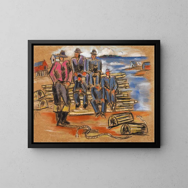 Studie für Hummerfischer - Marsden Hartley — gerahmtes Bild an der Wand