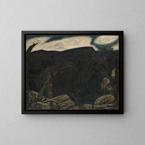 Die dunkle Berglandschaft Nr. 2 - Marsden Hartley — gerahmtes Bild an der Wand