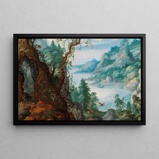 Marten Ryckaert - A mountainous landscape with huntsmen.webp