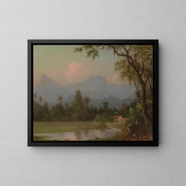 Scène sud-americana con una capanna - Martin Johnson Heade — quadro incorniciato alla parete