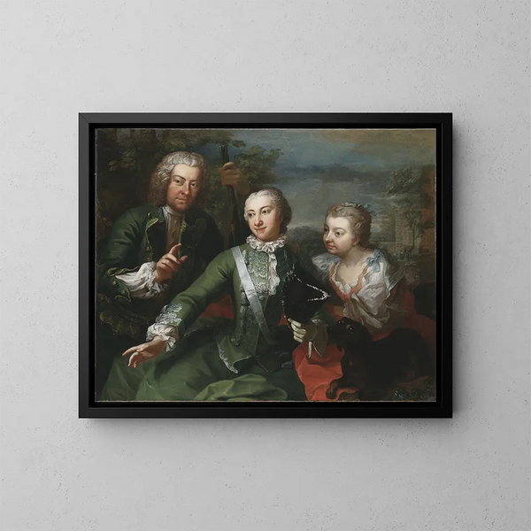 Ulla Sparre af Sundby et Brita Stina Sparre - Martin van Meytens — gerahmtes Bild an der Wand
