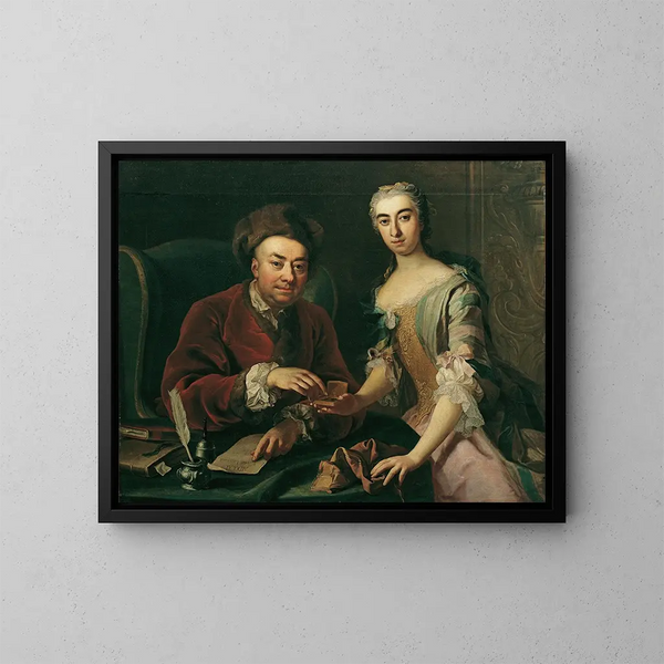 Doppelporträt - Martin van Meytens — gerahmtes Bild an der Wand