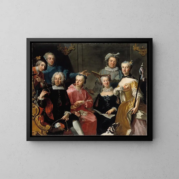 Familiengruppe - Martin van Meytens — gerahmtes Bild an der Wand