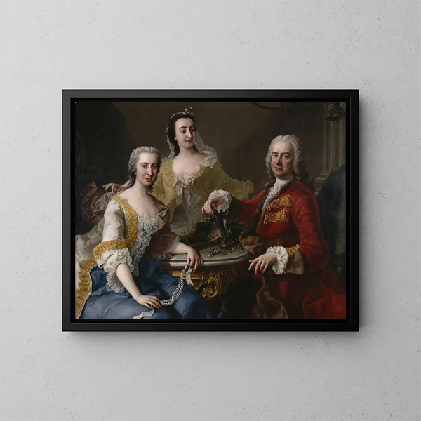 Joseph de France und seine Familie - Martin van Meytens — gerahmtes Bild an der Wand
