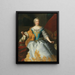 Ritratto dell'imperatrice Maria Teresa, regina di Ungheria e Boemia, con la corona di Boemia e la corona arciducale - Martin van Meytens — quadro incorniciato alla parete