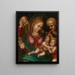 Heilige Familie mit Heiligen Johannes dem Täufer und Elisabeth - Martín Gómez der Ältere — gerahmtes Bild an der Wand