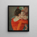 Baby Charles schaut über die Schulter seiner Mutter - Mary Cassatt — gerahmtes Bild an der Wand