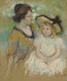 Simone seduta sull'erba accanto a sua madre - Mary Cassatt — vista dell’opera
