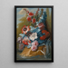 Blumensträuße auf einer Brüstung über dem Wasser - Mary Moser — gerahmtes Bild an der Wand