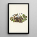 Hepatica americana - Mary Vaux Walcott — quadro incorniciato alla parete