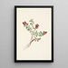Frucht der Preiselbeere der Berge Vaccinium vitis-idaea minus - Mary Vaux Walcott — gerahmtes Bild an der Wand