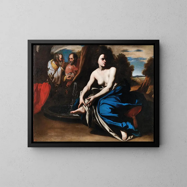 Susanne und die alten Männer - Massimo Stanzione — gerahmtes Bild an der Wand