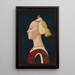 Portrait einer Frau - Meister der Geburt von Castello — gerahmtes Bild an der Wand