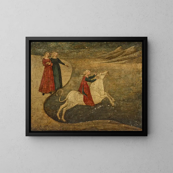 Il Rapimento di Europa - Maestro del 1441 — quadro incorniciato alla parete