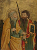 Saint Pierre und ein anderer Heiliger in einer felsigen Landschaft - Meister von 1458 — Ansicht des Kunstwerks