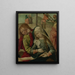 Die Jungfrau und Johannes der Evangelist weinend den Körper Christi Fragment einer Leidensszene Christi - Meister von Delft — gerahmtes Bild an der Wand