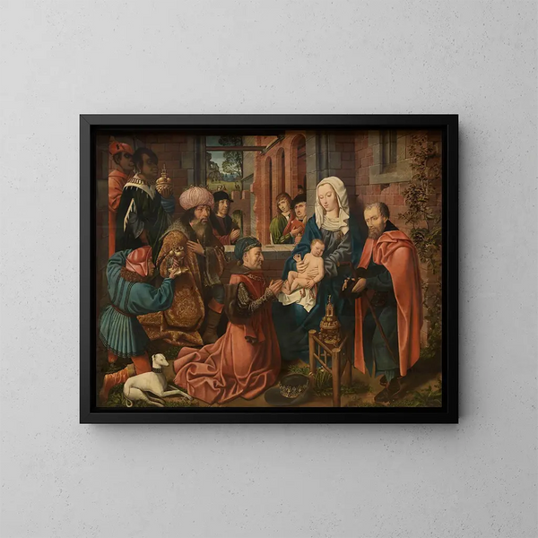 L'Adoration des Mages - Maître de Francfort — gerahmtes Bild an der Wand