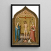 Uomo di dolore con la Vergine e Santa Caterina d'Alessandria - Maestro di Santa Veronica — quadro incorniciato alla parete