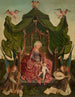 Die Madonna auf einem Thron - Meister des Triptychons von Maria aus Antwerpen — Ansicht des Kunstwerks