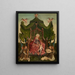 Die Madonna auf einem Thron - Meister des Triptychons von Maria aus Antwerpen — gerahmtes Bild an der Wand