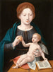 The Virgin and Child with an Apple and an Open Book - Master of the Half-Lengths of Women — artwork view