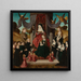 Vergine e Bambino con Santa Anna e Santi Francesco e Lidwina con i donatori Anna Selbdritt - Maestro dei pannelli di San Giovanni — quadro incorniciato alla parete