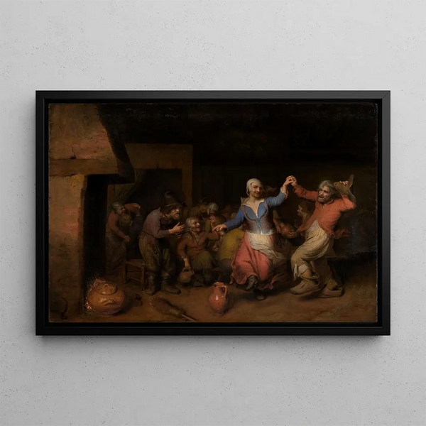 Matheus Berckmans - Tanzendes Bauernpaar in der Schenke.webp