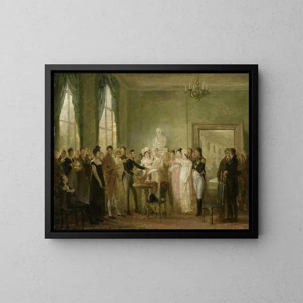 Ein nicht identifiziertes historisches Thema - Mattheus Ignatius van Bree — gerahmtes Bild an der Wand