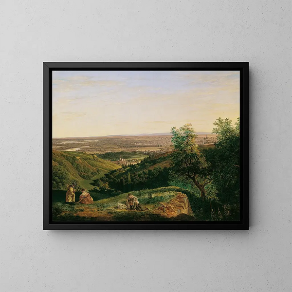 Blick auf Wien vom Krapfenwaldl - Matthias Rudolf Toma — gerahmtes Bild an der Wand