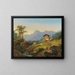 Landschaft mit Bergwanderern - Matthias Rudolf Toma — gerahmtes Bild an der Wand