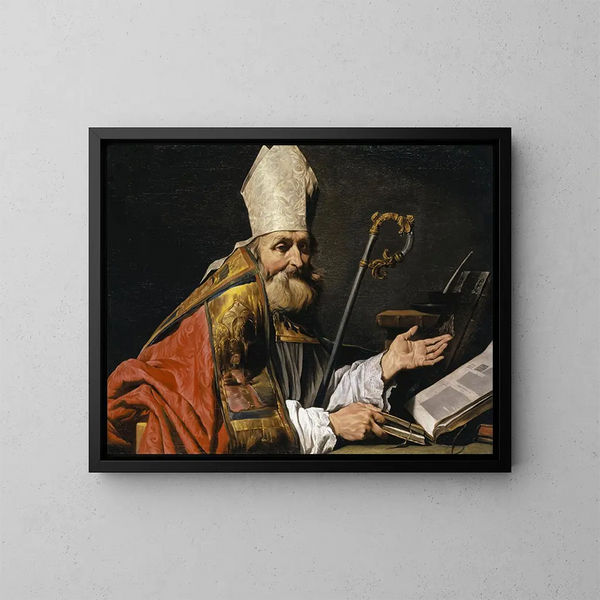 Saint Ambroise - Matthias Stom — gerahmtes Bild an der Wand