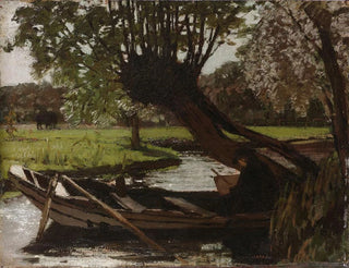 Matthijs Maris - Boat with a Pollard Willow.webp