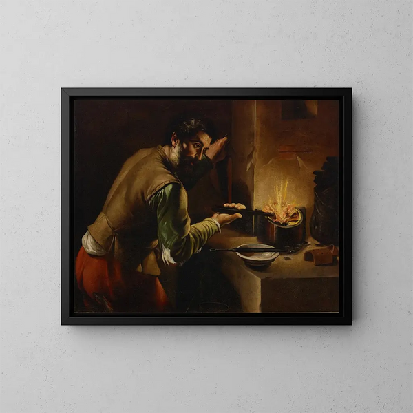 Un orfèvre - Mattia Preti — quadro incorniciato alla parete