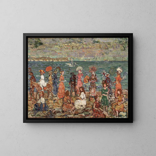 Strand - Maurice Prendergast — gerahmtes Bild an der Wand