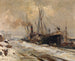 Porto di Anversa in inverno - Maurits Blieck — vista dell’opera