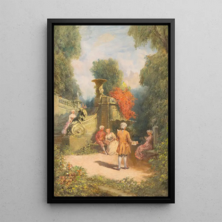 Max Friedrich Rabes - High society in a pleasure garden.webp