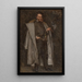 Portrait eines Gentlemans im Pelzmantel - Max Johann Bernhard Koner — gerahmtes Bild an der Wand
