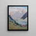 Mountain Lake Painting - Max Kahrer — framed artwork on a wall