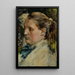 Head of a Female Study - Max Klinger — framed artwork on a wall