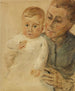 Kleine Maria im Arm der Kindermädchen - Max Liebermann — Ansicht des Kunstwerks