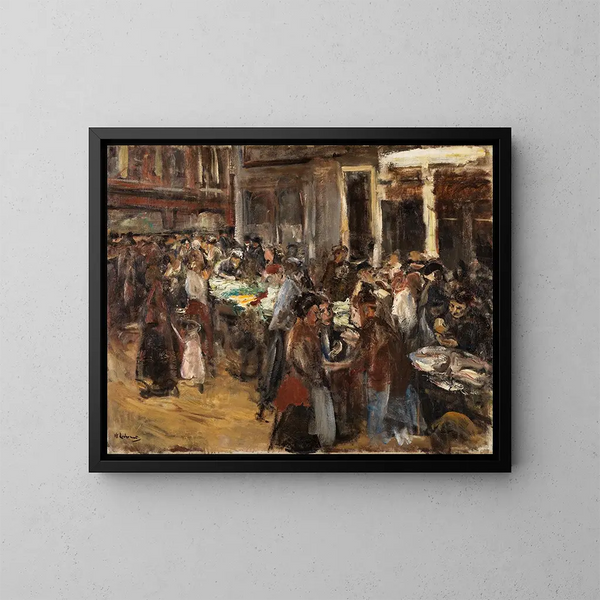Mercato delle gemme ad Amsterdam - Max Liebermann — quadro incorniciato alla parete