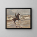 Cavaliere sul bordo del mare a destra - Max Liebermann — quadro incorniciato alla parete