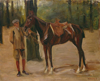 Max Liebermann - Reitknecht mit Pferd.webp