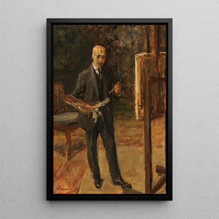 Max Liebermann - Selbstbildnis im Anzug vor der Staffelei Ganzfigur.webp