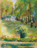 Il giardino degli artisti visto verso est dalla terrazza con vista sull'avenue dei betulle e sul Wannsee - Max Liebermann — vista dell’opera