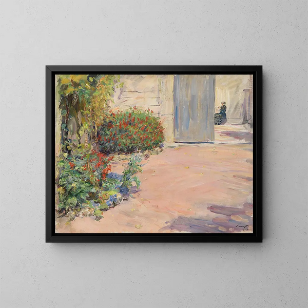 Sentiero nel giardino verso la casa estiva di Godramstein - Max Slevogt — quadro incorniciato alla parete