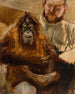 Orang-outan Seemann con il suo guardiano - Max Slevogt — vista dell’opera